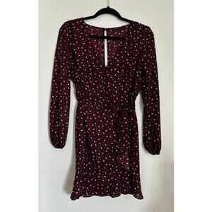 Purple Abercrombie Floral Wrap Skirt Mini Dress S